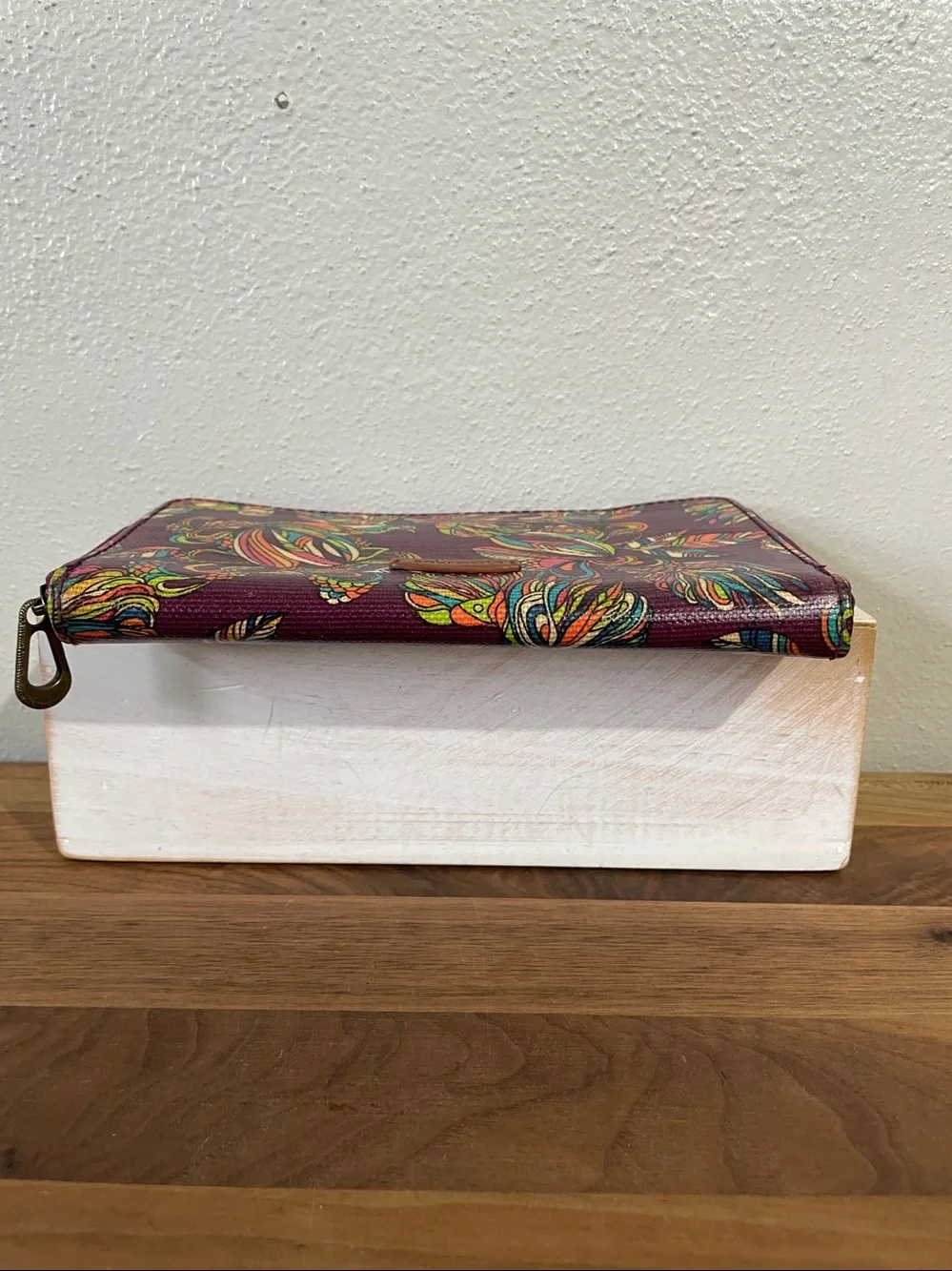 Sakroots Floral Paisley Zip Around Wallet Multicolor Boho Organizer Colorful